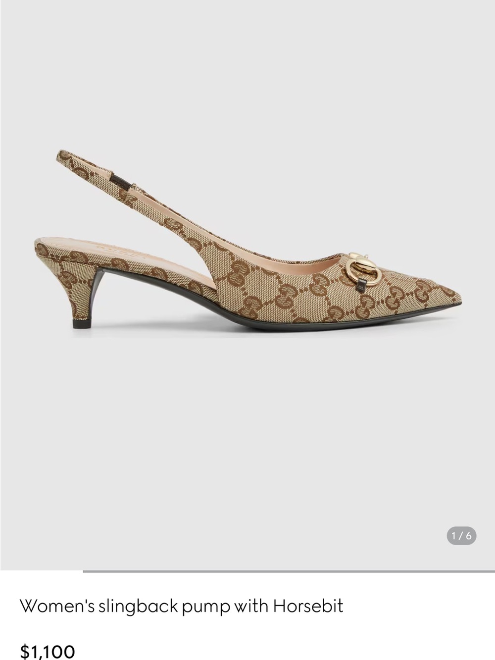 Women's slingback pump with Horsebit